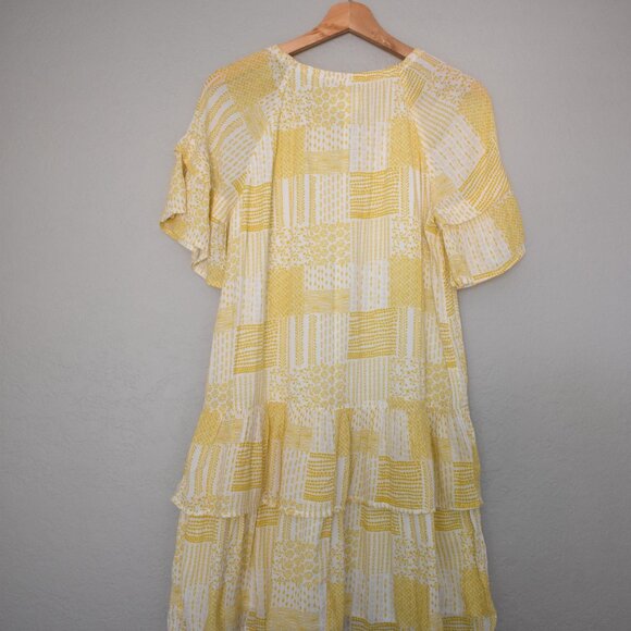 Caslon Ruffle Patchwork Mini Dress - Picture 11 of 16